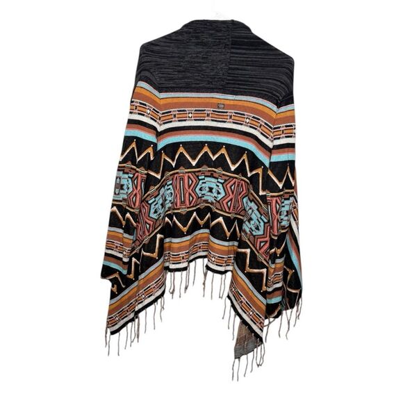 Billabong Dream Chaser Cardigan Sweater Boho Western Aztec Fringe Hem Medium - Picture 1 of 6